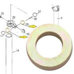 Washer - Behind Snap Ring- For 5" Collar Roller Pin