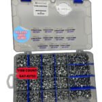 1100 Piece Self Piercing Rivet Kit. 5.3mm - 11 sizes.
